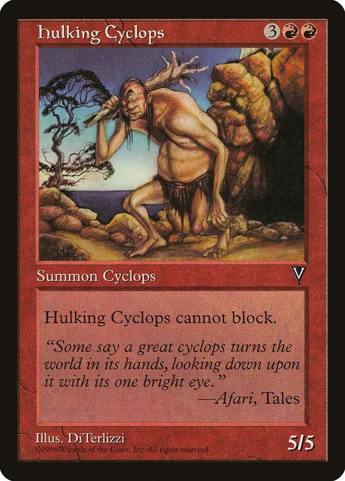Hulking Cyclops card from Visions