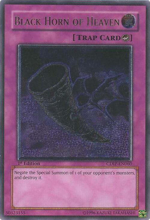 Black Horn of Heaven (UTR) CDIP-EN060 card from Cyberdark Impact