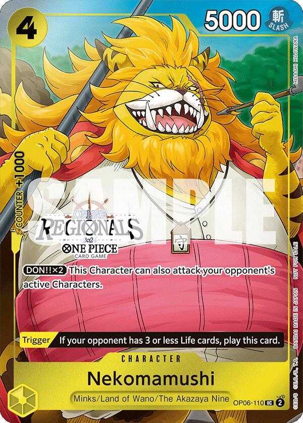 Nekomamushi (Online Regional 2024 Vol. 3) OP06-110 card from One Piece Promotion Cards