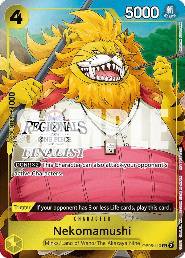 Nekomamushi (Online Regional 2024 Vol. 3) [Finalist] OP06-110 card from One Piece Promotion Cards