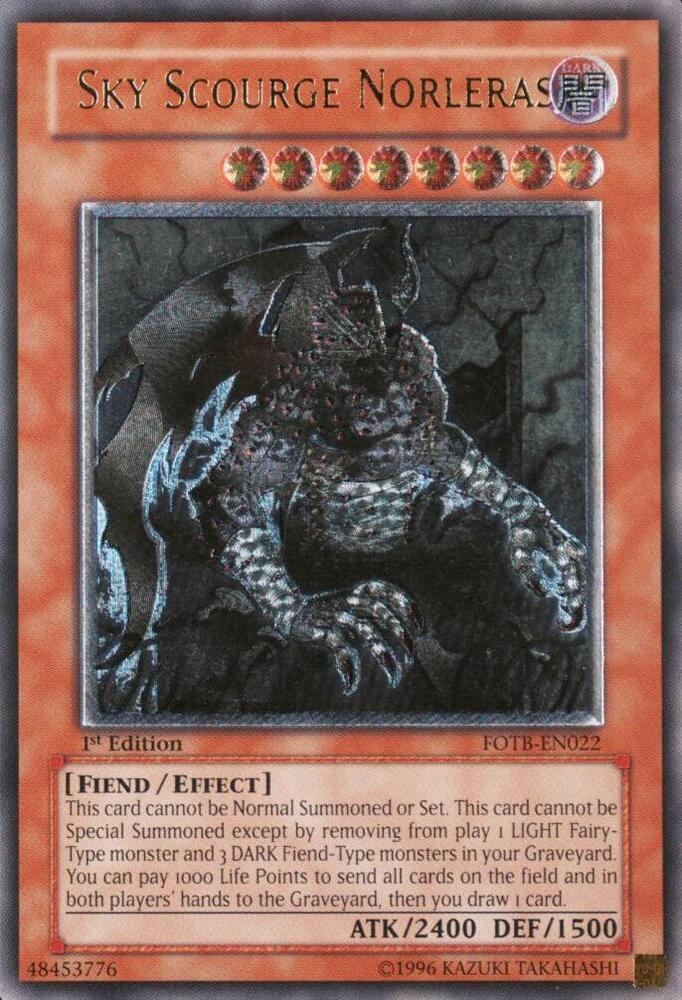 Sky Scourge Norleras (UTR) FOTB-EN022 card from Force of the Breaker
