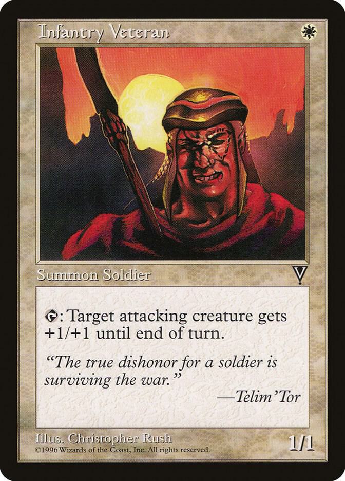Infantry Veteran card from Visions