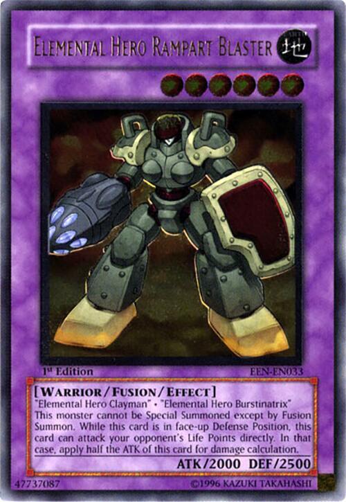 Elemental Hero Rampart Blaster (UTR) EEN-EN033 card from Elemental Energy