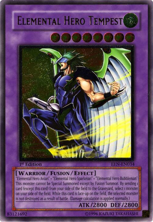 Elemental Hero Tempest (UTR) EEN-EN034 card from Elemental Energy