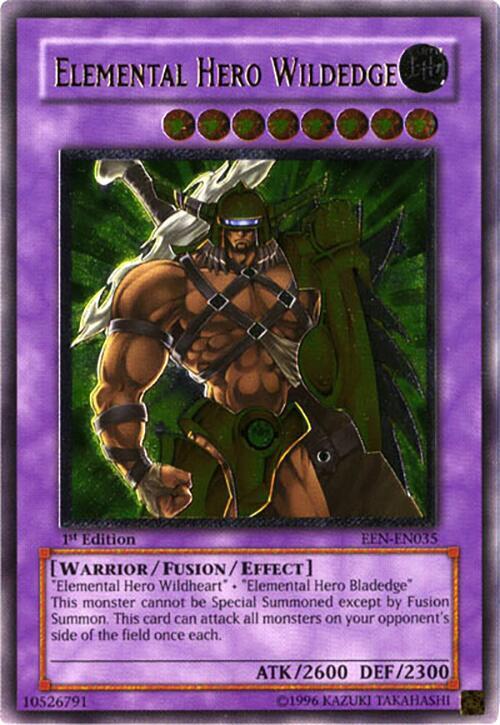 Elemental Hero Wildedge (UTR) EEN-EN035 card from Elemental Energy