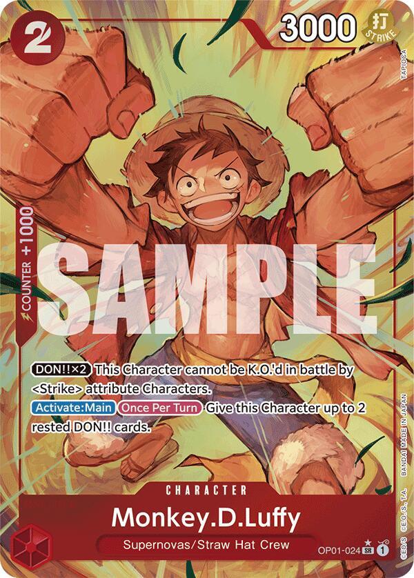 Monkey.D.Luffy (Alternate Art) OP01-024 card from Premium Booster -The Best-