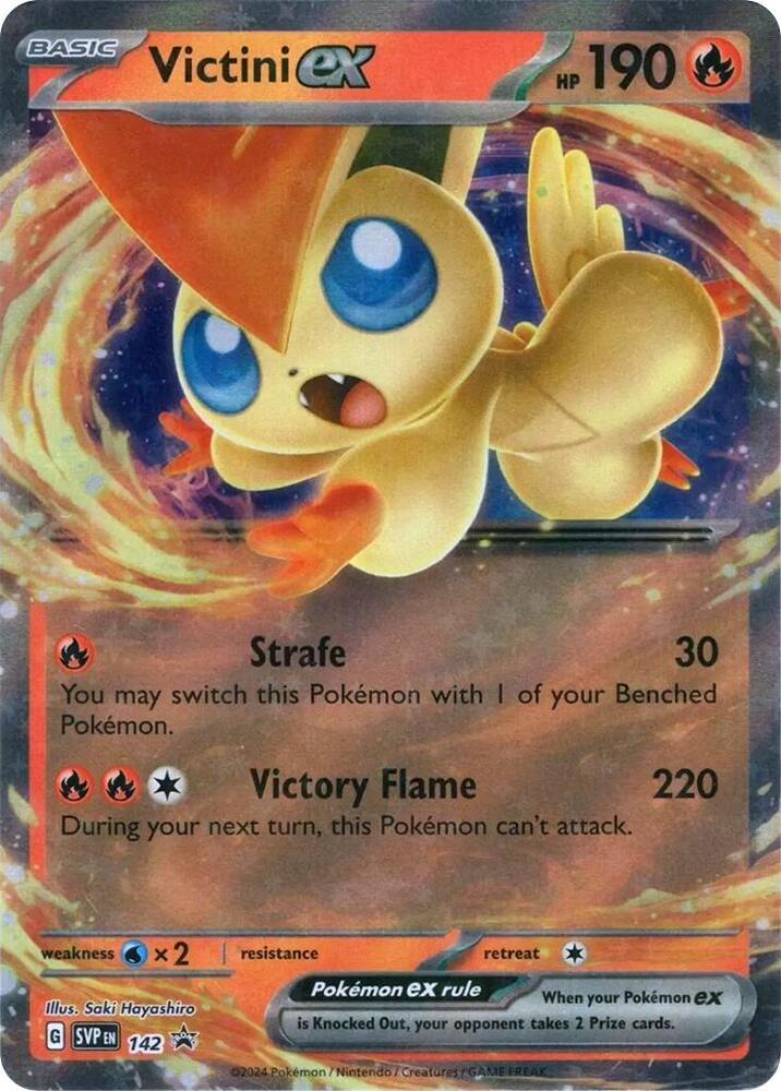 Victini ex 142 card from SV: Scarlet & Violet Promo Cards
