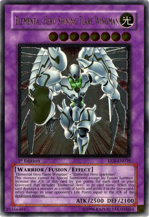 Elemental Hero Shining Flare Wingman (UTR) EEN-EN036 card from Elemental Energy