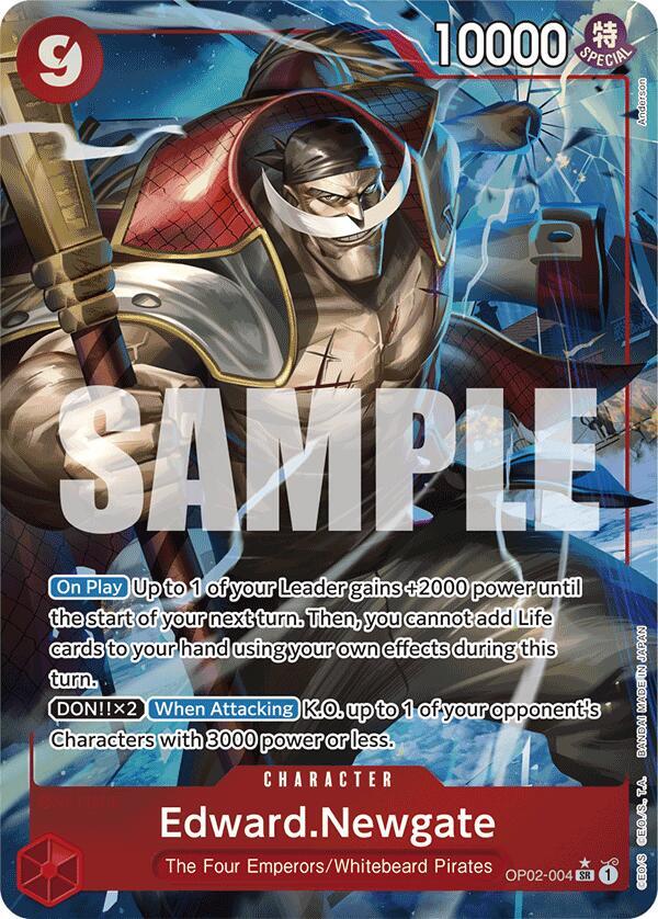 Edward.Newgate (Alternate Art) OP02-004 card from Premium Booster -The Best-