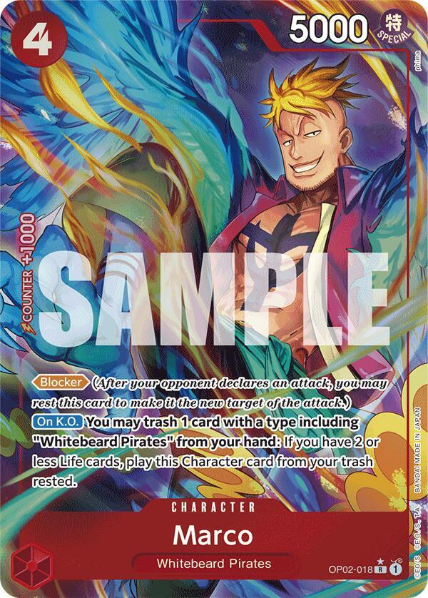 Marco (Alternate Art) OP02-018 card from Premium Booster -The Best-