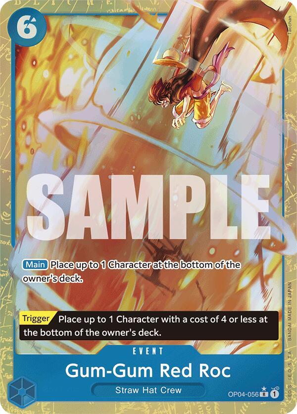 Gum-Gum Red Roc (Alternate Art) OP04-056 card from Premium Booster -The Best-