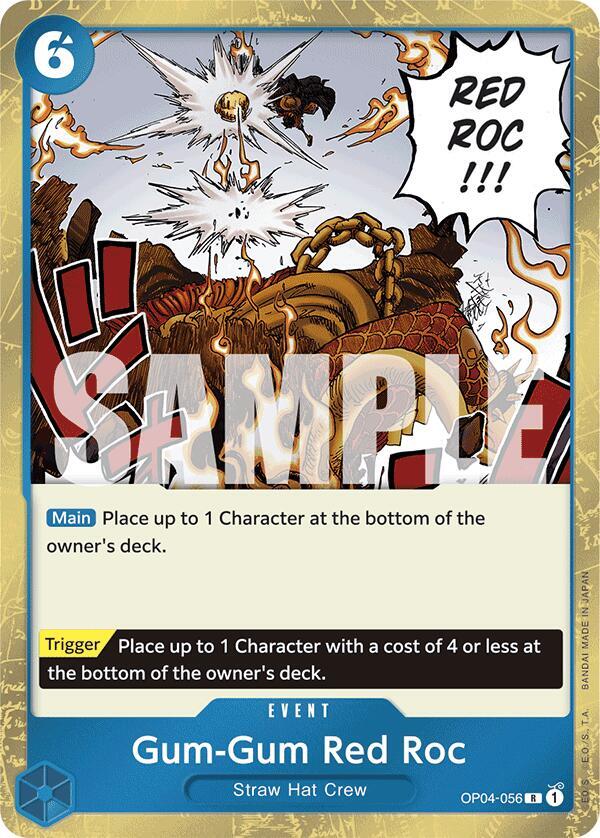 Gum-Gum Red Roc (Jolly Roger Foil) OP04-056 card from Premium Booster -The Best-