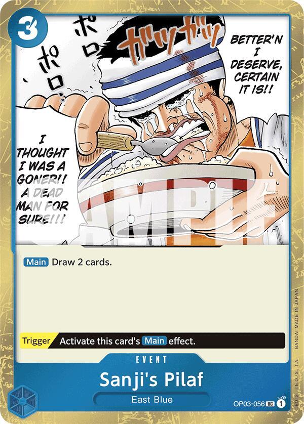 Sanji's Pilaf (Jolly Roger Foil) OP03-056 card from Premium Booster -The Best-
