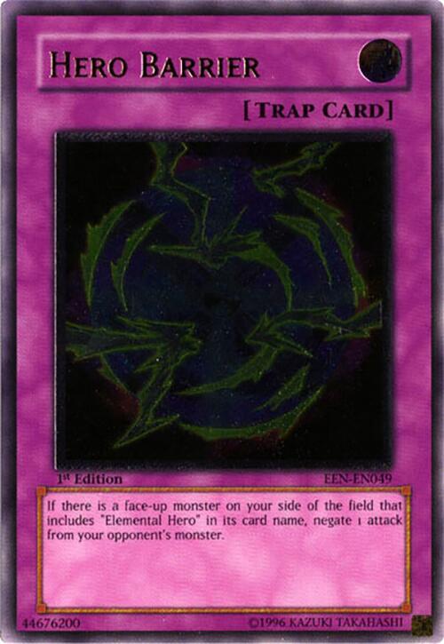 Hero Barrier (UTR) EEN-EN049 card from Elemental Energy