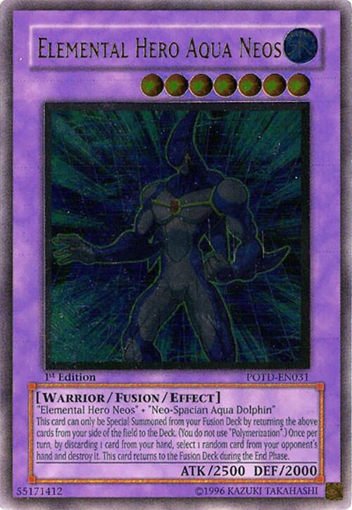 Elemental Hero Aqua Neos (UTR) POTD-EN031 card from Power of the Duelist