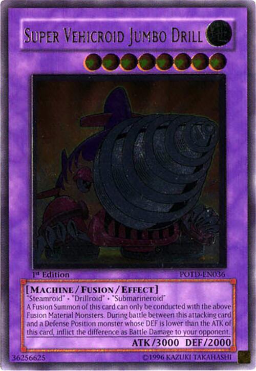 Super Vehicroid Jumbo Drill (UTR) POTD-EN036 card from Power of the Duelist