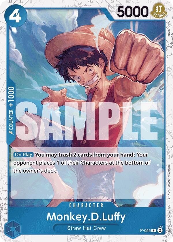 Monkey.D.Luffy (Jolly Roger Foil) P-055 card from Premium Booster -The Best-