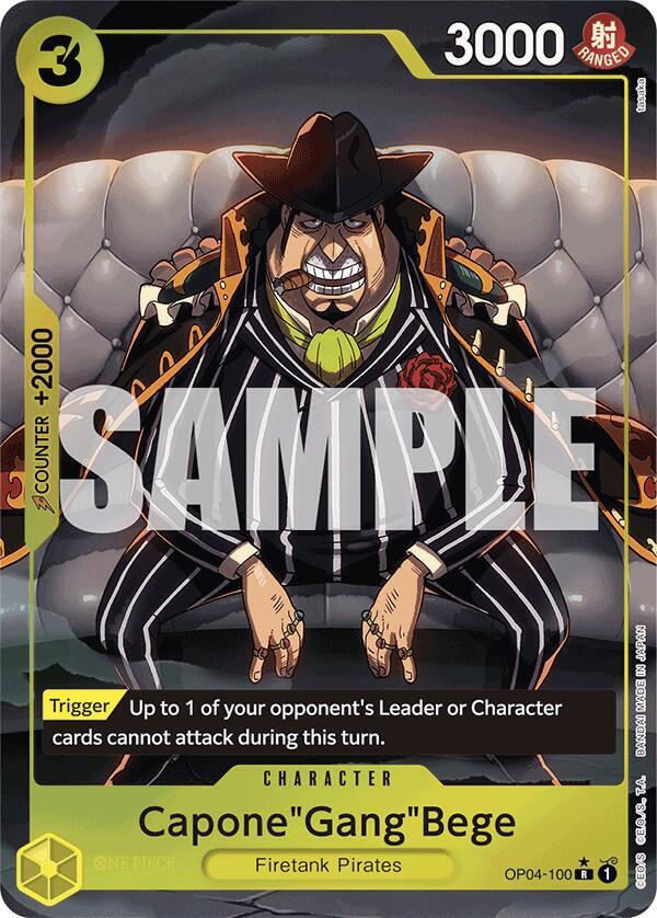 Capone"Gang"Bege (Alternate Art) OP04-100 card from Premium Booster -The Best-