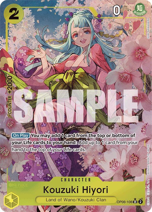 Kouzuki Hiyori (Alternate Art) OP06-106 card from Premium Booster -The Best-