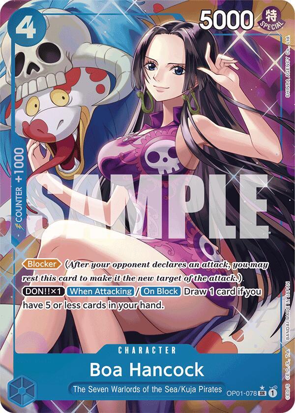 Boa Hancock (Alternate Art) OP01-078 card from Premium Booster -The Best-