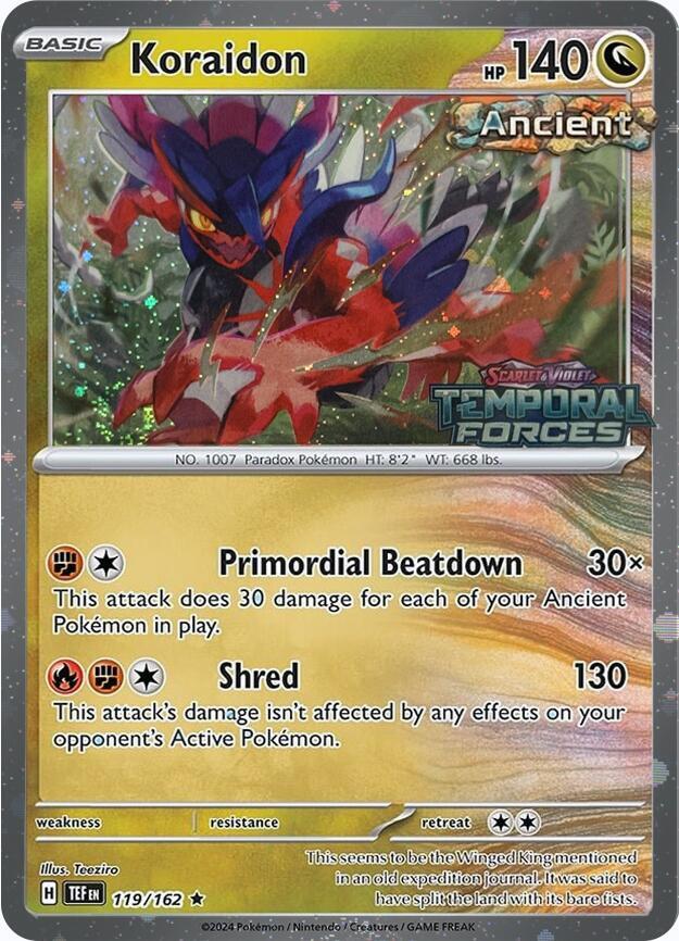 Koraidon (European Promo) 119/162 card from Miscellaneous Cards & Products