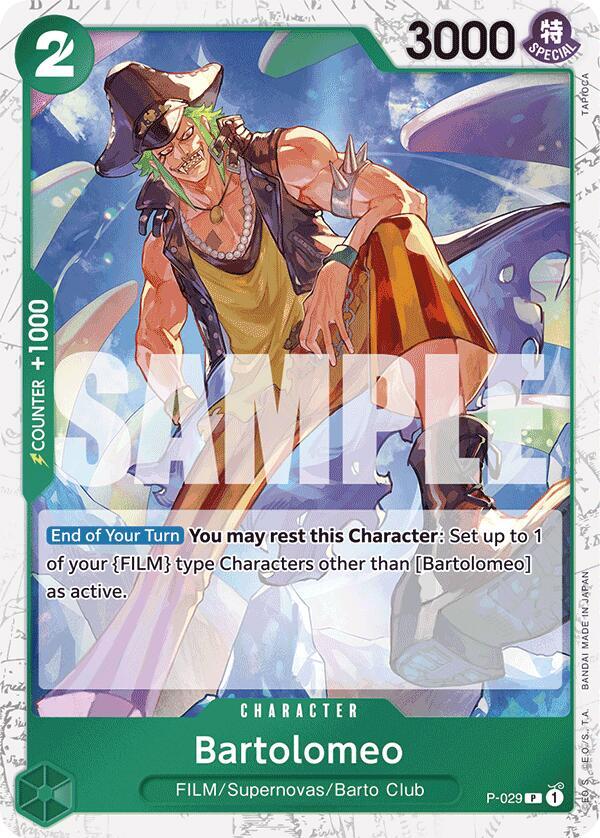 Bartolomeo (Jolly Roger Foil) P-029 card from Premium Booster -The Best-