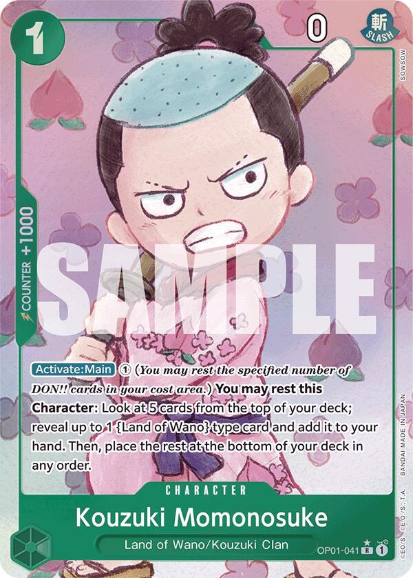 Kouzuki Momonosuke (Alternate Art) OP01-041 card from Premium Booster -The Best-