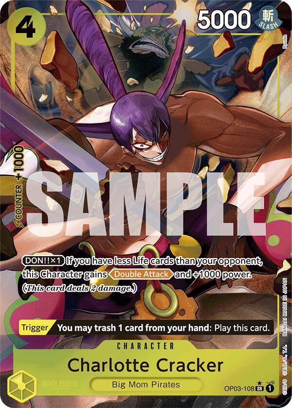 Charlotte Cracker (Alternate Art) OP03-108 card from Premium Booster -The Best-