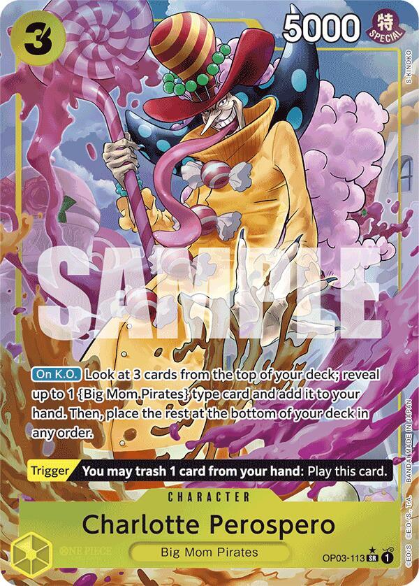 Charlotte Perospero (Alternate Art) OP03-113 card from Premium Booster -The Best-