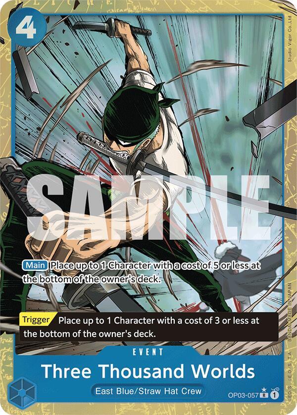 Three Thousand Worlds (Alternate Art) OP03-057 card from Premium Booster -The Best-