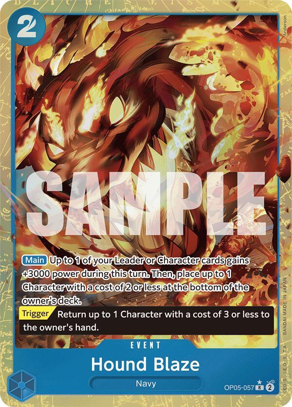 Hound Blaze (Alternate Art) OP05-057 card from Premium Booster -The Best-