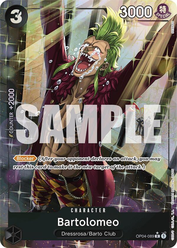 Bartolomeo (Alternate Art) OP04-089 card from Premium Booster -The Best-