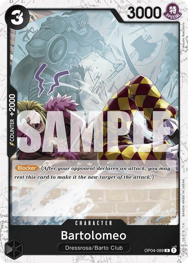 Bartolomeo (Jolly Roger Foil) OP04-089 card from Premium Booster -The Best-