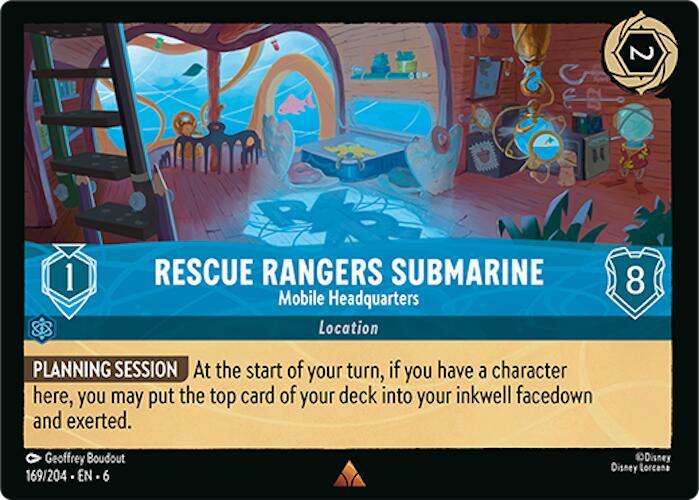 Rescue Rangers Submarine - Mobile Headquarters 169/204 card from Azurite Sea
