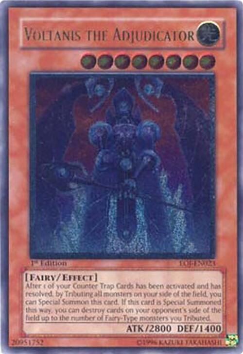 Voltanis the Adjudicator (UTR) EOJ-EN023 card from Enemy of Justice