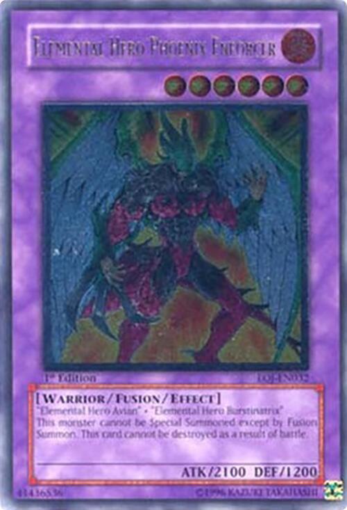 Elemental Hero Phoenix Enforcer (UTR) EOJ-EN032 card from Enemy of Justice