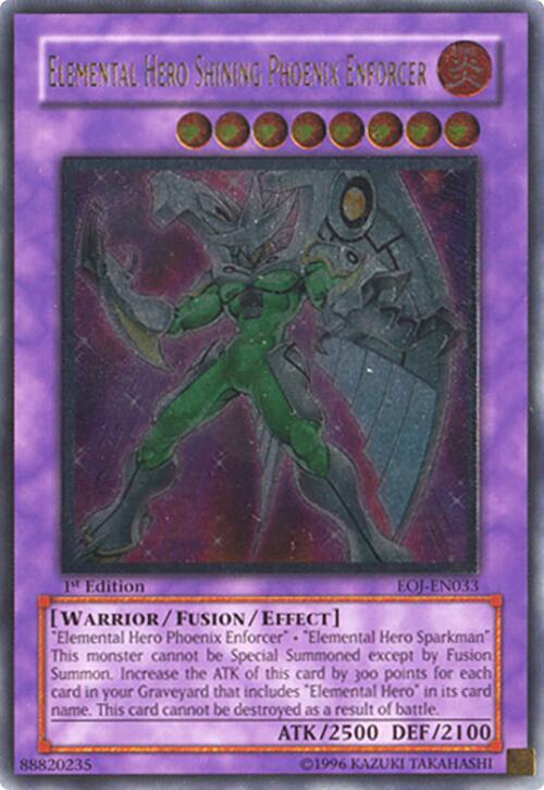 Elemental Hero Shining Phoenix Enforcer (UTR) EOJ-EN033 card from Enemy of Justice