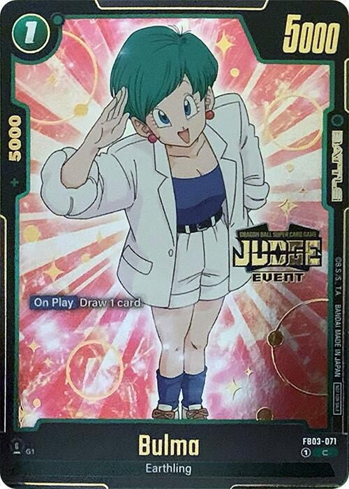 Bulma (Judge Pack (Event Judge) 02) FB03-071 card from Tournament and Championship Promos