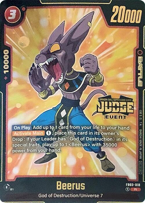 Beerus (Judge Pack (Event Judge) 02) FB03-018 card from Tournament and Championship Promos