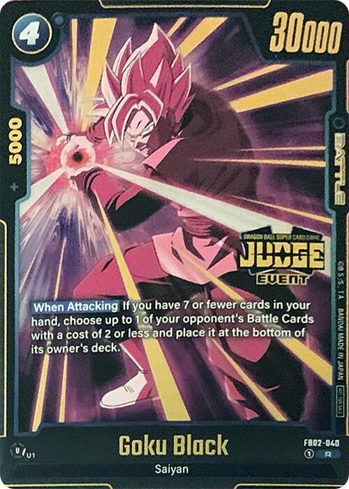 Goku Black (Judge Pack (Event Judge) 02) FB02-040 card from Tournament and Championship Promos