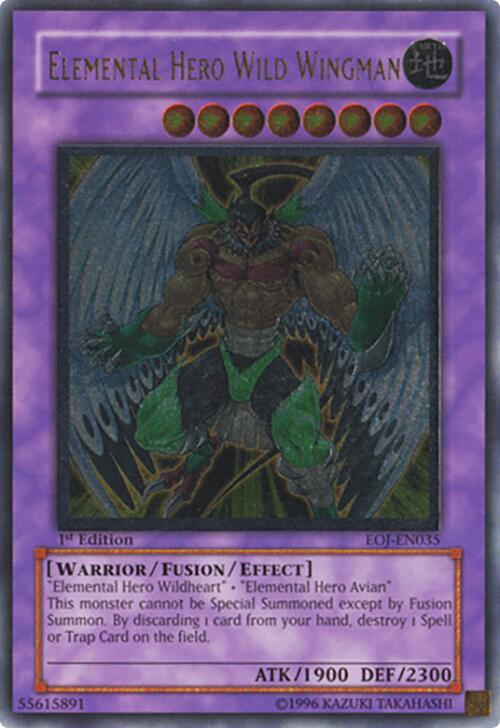 Elemental Hero Wild Wingman (UTR) EOJ-EN035 card from Enemy of Justice