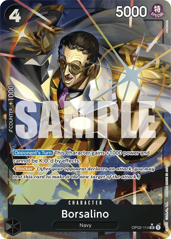 Borsalino (Alternate Art) OP02-114 card from Premium Booster -The Best-