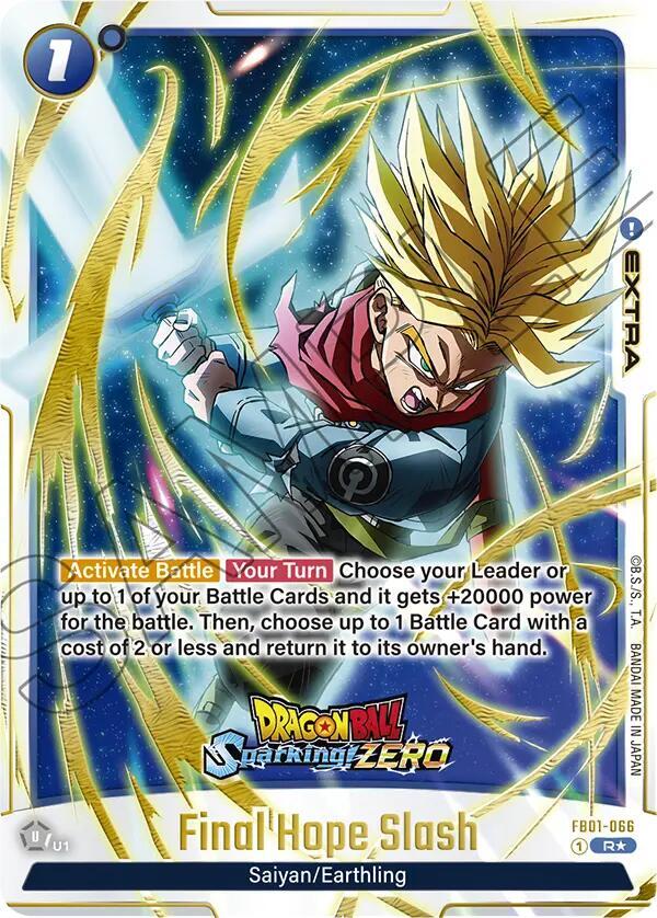 Final Hope Slash (Dragon Ball Sparking! ZERO) FB01-066 card from Fusion World Promotion Cards and Packs