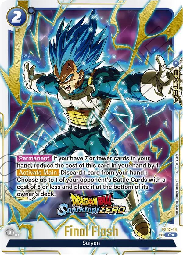 Final Flash (Dragon Ball Sparking! ZERO) FS02-16 card from Fusion World Promotion Cards and Packs