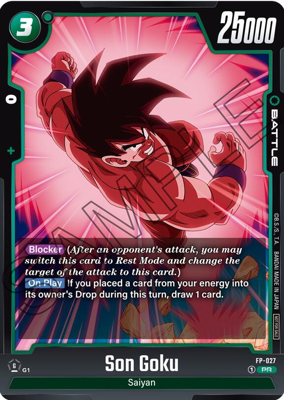 Son Goku FP-027 card from Fusion World Promotion Cards and Packs