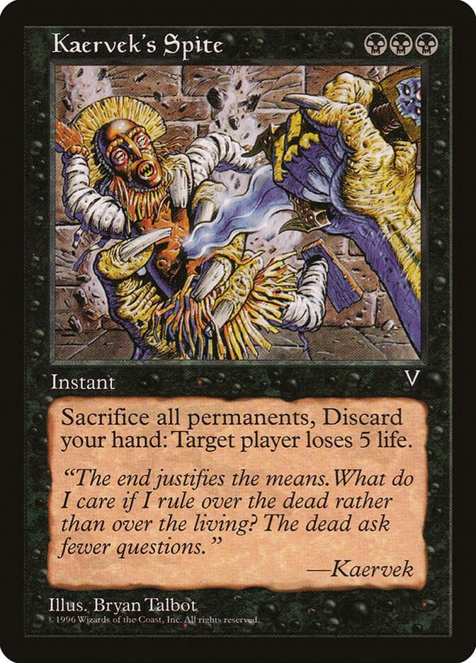 Kaervek's Spite card from Visions