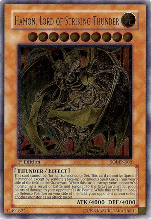 Hamon, Lord of Striking Thunder (UTR) SOI-EN002 card from Shadow of Infinity