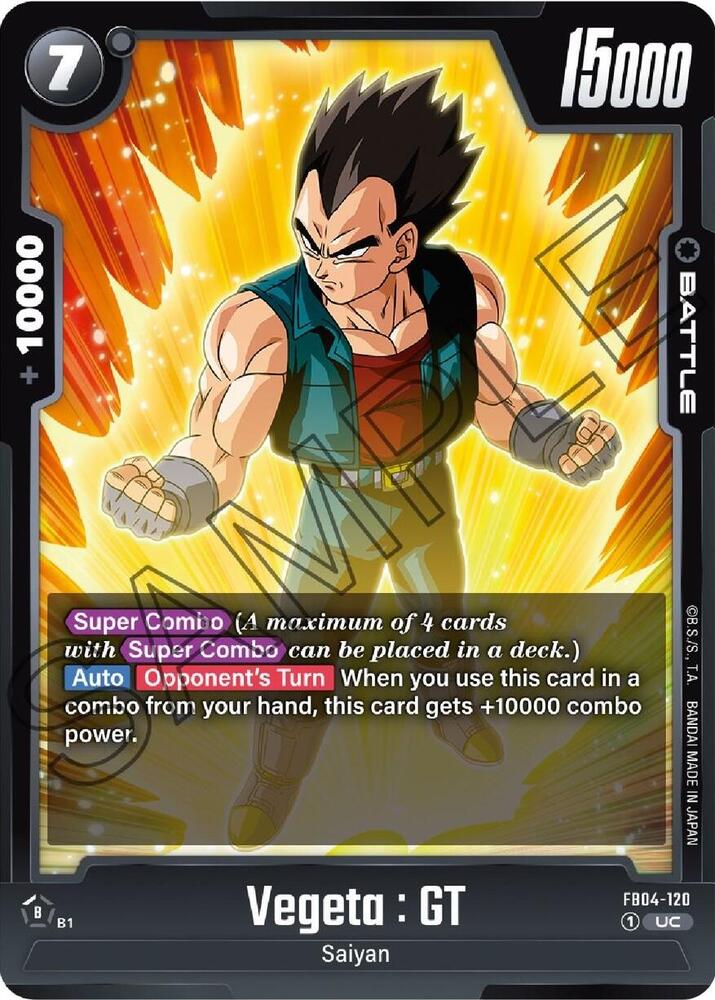 Vegeta : GT FB04-120 card from Ultra Limit