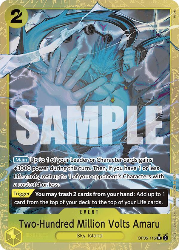Two-Hundred Million Volts Amaru (Alternate Art) OP05-115 card from Premium Booster -The Best-