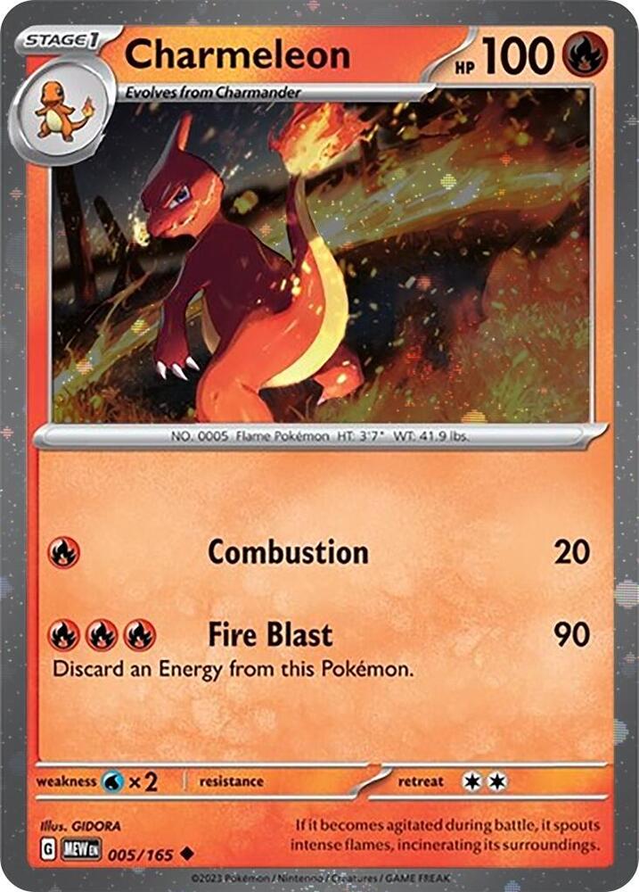 Charmeleon (Cosmos Holo) 005/165 card from SV: Scarlet & Violet Promo Cards